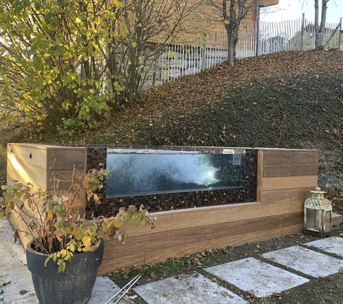 Rechteckiger Hot-Tub-Schwimmbecken - Tilestone Pools one piece tiled pools - für mehrere Personen / Mosaik / für Außenbereich