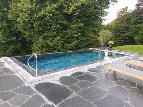 Swim Spa / einbaufähig - Tilestone Pools one piece tiled pools - rechteckig / für mehrere Personen / für Außenbereich