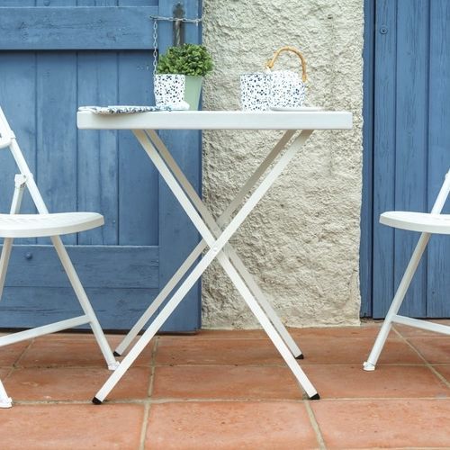 Klapptisch - Bistrot70 - Zown - modern / HDPE / Gestell aus pulverbeschichtetem Stahl