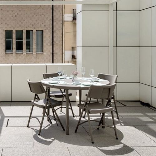 Klapptisch - Planet4 - Zown - modern / HDPE / Gestell aus pulverbeschichtetem Stahl