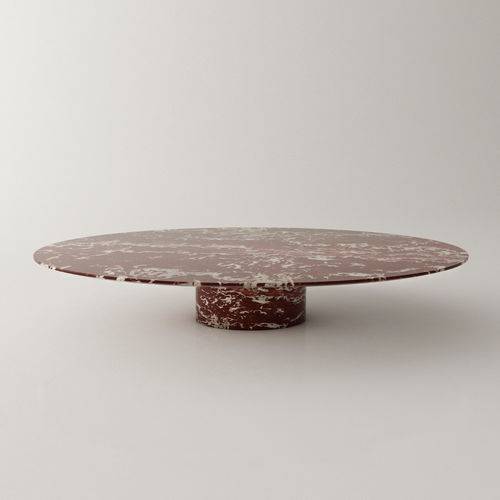 Moderner Couchtisch - MOÖN - Roig - art & design - - Marmor / Gestell aus Marmor / rund