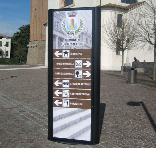 Stele zur Beschilderung - LIPARI - Ferrinox - für öffentliche Bereiche