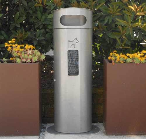 Metall-Abfallbehälter - FIDO - Ferrinox - Einzel / modern / Hunde
