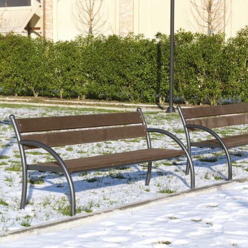 Moderne Bank für den öffentlichen Raum - GIUNONE - Ferrinox - galvanisiertem Stahl / aus lackiertem Stahl / Recyclingkunststoff