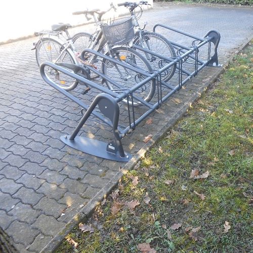 Bodenstehender Fahrradständer - MALO - Ferrinox - originelles Design / horizontal / doppelt