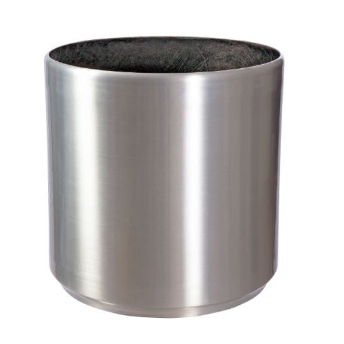 Edelstahl-Pflanzkübel - SATIN BRUSHED - Gover Horticulture LLC - rund / modern / für Gewerbegebrauch