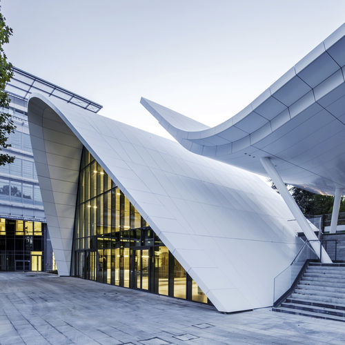 Paneel-Fassadenverkleidung - EOLE  - ISOSTA international - Aluminium / Verbundwerkstoff / glatt