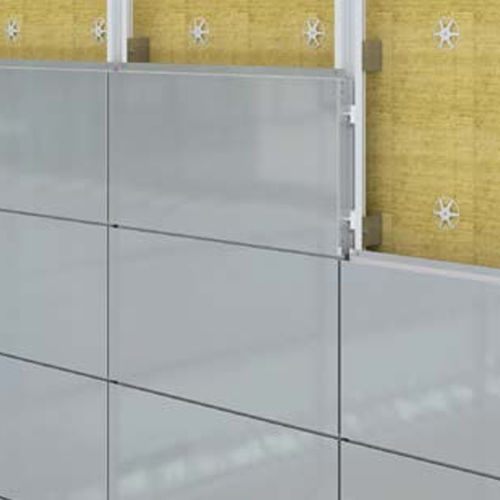 Paneel-Fassadenverkleidung - OMEGA 41 - ISOSTA international - Aluminium / horizontal / gebogen