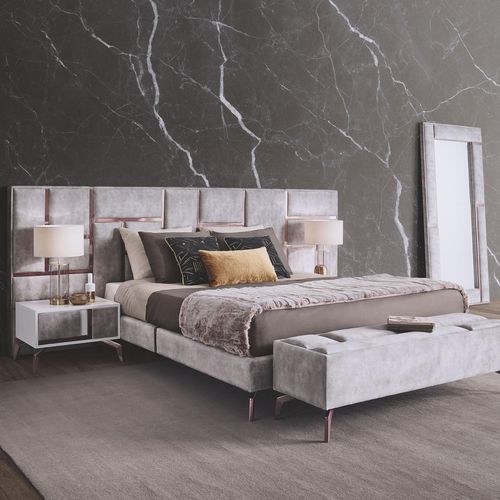 Bett / King Size - JAZZ - MHR - modern / Polster / Kopfteil