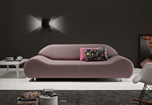 Modernes Sofa - EVOLUTION - MHR - Leder / mit Fußstütze