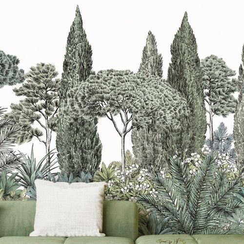 Moderne Tapete - RIVIERA GRISAILLE - ISIDORE LEROY - Naturmotiv / Panorama / Stoffoptik