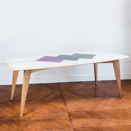 Moderner Esstisch - BOLGE 79 - SALTY - Buche / Epoxid / rechteckig