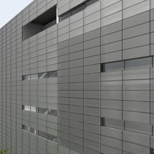 Paneel-Fassadenverkleidung - SJZ SHANZHENG CO., LTD - galvanisiertem Stahl / perforiert / für hinterlüftete Fassade