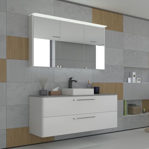 Doppelter Waschtisch-Unterschrank - SOFT - UAB KAME - wandhängend / MDF / Keramik