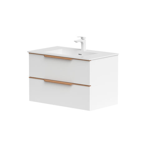 Wandhängender Waschtisch-Unterschrank - AMBER - UAB KAME - MDF / Corian® / modern