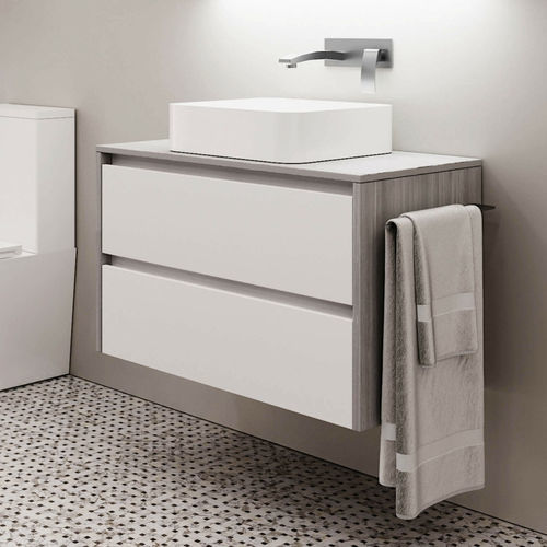 Wandhängender Waschtisch-Unterschrank - CITY - UAB KAME - MDF / Keramik / modern