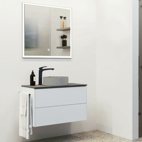Wandhängender Waschtisch-Unterschrank - D-LINE - UAB KAME - MDF / Keramik / modern