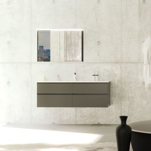 Wandhängender Waschtisch-Unterschrank - LOFT - UAB KAME - MDF / Corian® / skandinavisches Design