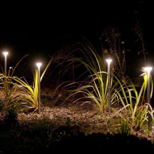 Leuchtpoller für Garten - M1 - LuxR - modern / Edelstahl / Kupfer