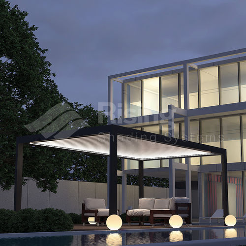 Selbsttragende Pergola - B-CUBE FREEDOM - GOSS Outdoor - aus lackiertem Aluminium / mit Sonnenschutzlamellen / bioklimatisch