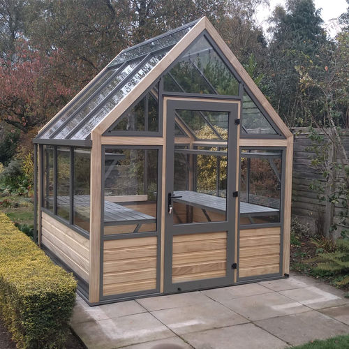 Gewächshaus für Hobbygärten - PLANTHOUSES - CULTIVAR - einkuppelig / Aluminiumstruktur / Holzstruktur