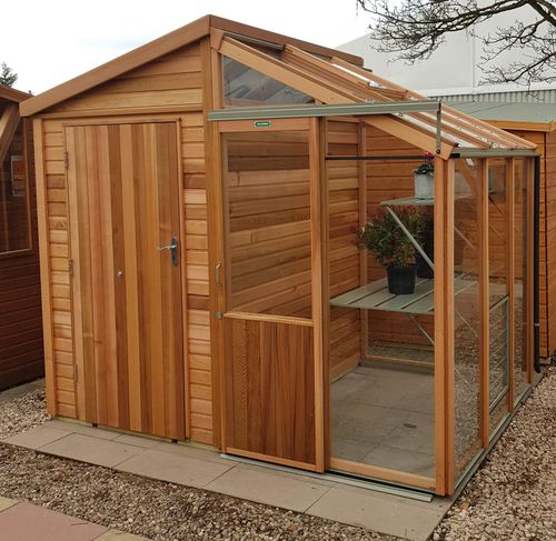Gewächshaus für Hobbygärten - FUSION 8 - Alton greenhouses - einkuppelig / Holzstruktur / mit Rinne