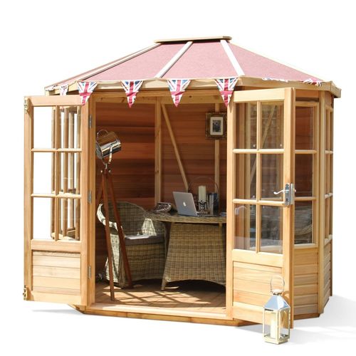 Holz-Gartenhaus - CHATSWORTH SUMMERHOUSE - Alton greenhouses - Glas / modern / für Privatgebrauch