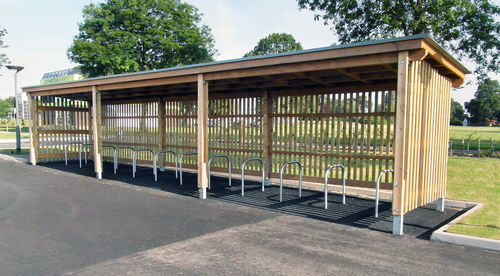 Polycarbonat-Überdachungen-Fahrradunterstand - SCS310 - LANGLEY DESIGN - Stahl / für öffentliche Bereiche / für städtische Bereiche
