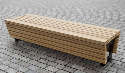 Moderne Bank für den öffentlichen Raum - THE PORT - CHRIS NANGLE - Eiche / Laubholz / Iroko