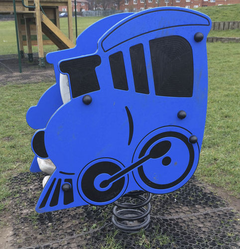 Stahl-Federwippe - TOOTIN' TRAIN - WICKSTEED - Polyethylen / Transport / 1 Person