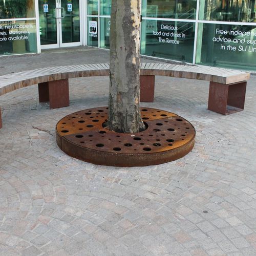 Rundes Baumgitter - THIRLMERE  - LOGIC STREET & PARK FURNITURE - COR-TEN®-Stahl