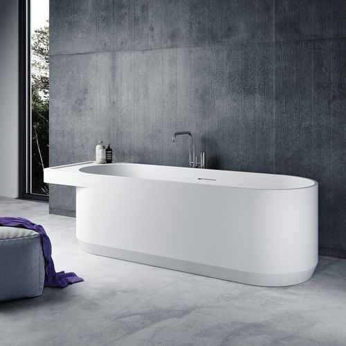Ovale Badewanne - BENITIER BT01 - Le Projet - freistehend / Mineralwerkstoff / weiß
