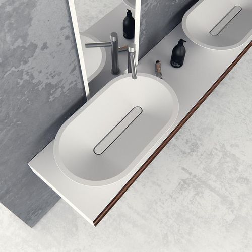 Aufsatzwaschbecken - BENITIER-01 - Le Projet - Mineralwerkstoff / oval / modern