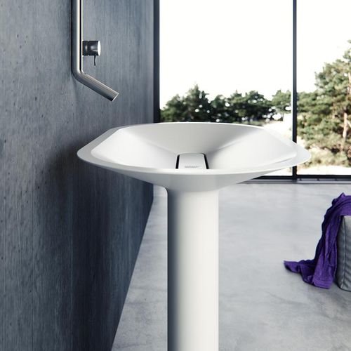 Bodenstehendes Waschbecken - BENITIER-ST01 - Le Projet - Mineralwerkstoff / oval / modern