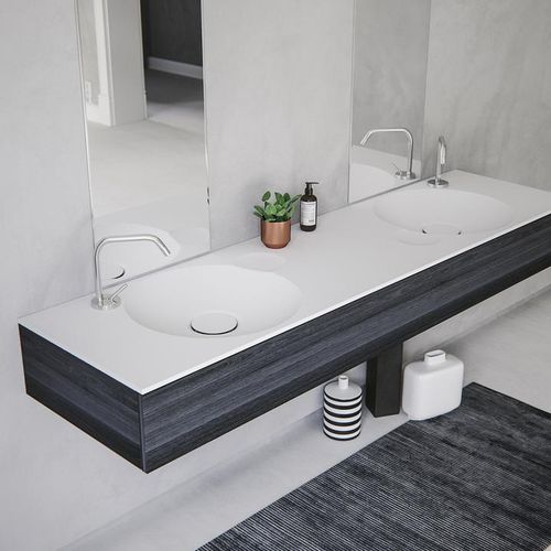 Doppeltes Waschbecken - EROSION-02 DUAL - Le Projet - Einbau