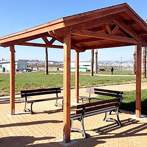 Selbsttragende Pergola - SAHARA - Woodscape. - Holz