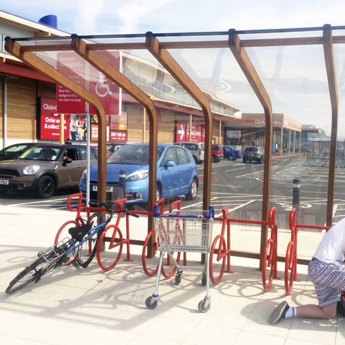 Fahrradunterstand für öffentliche Bereiche - LINCOLN - Woodscape. - für städtische Bereiche