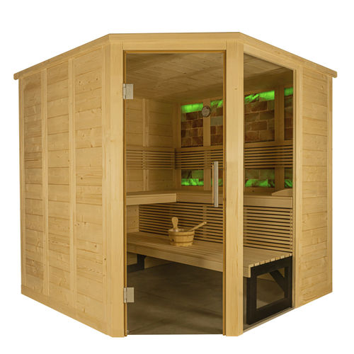 Sauna für Privatgebrauch - HIMALAYA CORNER - Almost Heaven Saunas - Holz / Hartglas / für den Innenraum