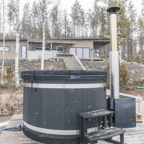 Whirlpool zum Aufstellen - SERENITY  - Almost Heaven Saunas - rund / Sechssitzer / Holz
