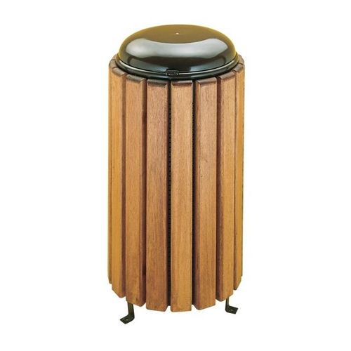 Park-Abfallbehälter - 844 / 1244 - SIGUERTA, S.L. - freistehend / Holz / mit Schwingdeckel