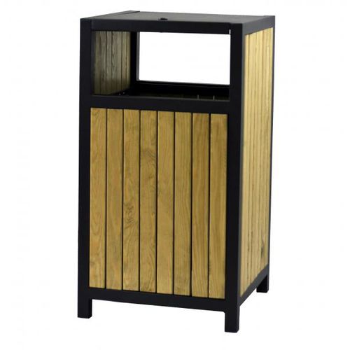 Park-Abfallbehälter - 3019 - SIGUERTA, S.L. - bodenstehend / Stahl / Holz