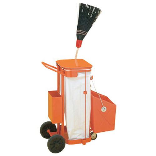 Reinigungswagen - REF: 131 - SIGUERTA, S.L. - für Gewerbegebrauch / aus lackiertem Stahl / galvanisiertem Stahl