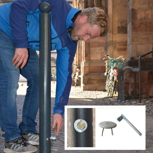 Sicherheits-Sperrpfosten - Augustaflex&reg; - SAEDI Ltd - abnehmbar / Stahl / hoch
