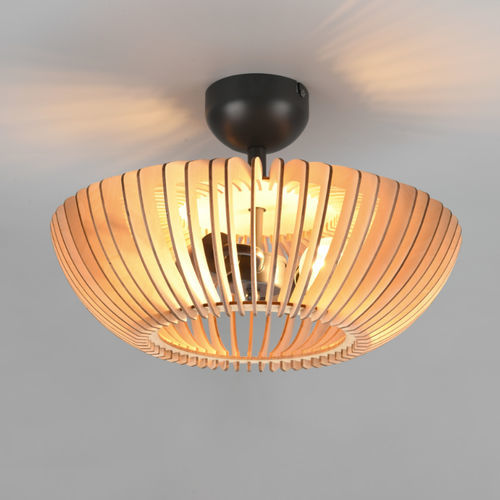 Moderne Deckenleuchte - COLINO - TRIO Leuchten GmbH - rund / Metall / Holz