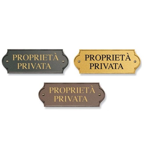 Wandmontiertes Schild - PLM-TGPP/A & PLM-TGPP/O & PLM-TGPP/TM - MORELLI S.A.S. - Messing / für Außenbereich