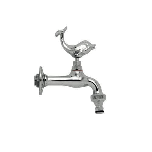 Wasserhahn für Trinkbrunnen - DELFINO K - MORELLI S.A.S. - wandmontiert / verchromter Messing / für Garten