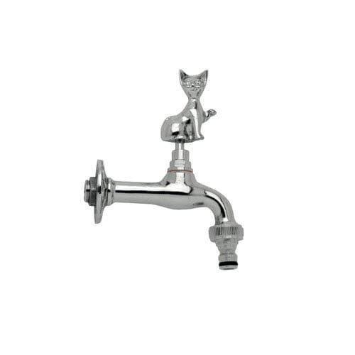 Wasserhahn für Trinkbrunnen - GATTO K - MORELLI S.A.S. - wandmontiert / verchromter Messing / für Garten