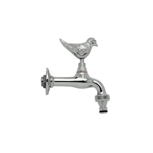 Wasserhahn für Trinkbrunnen - UCCELLINO K - MORELLI S.A.S. - wandmontiert / verchromter Messing / für Garten