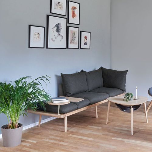 Modernes Sofa - AROUND - Umage - mit abnehmbarem Kissen / Eiche