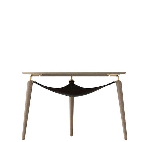 Couchtisch / skandinavisches Design - HANG OUT - Umage - Eiche / Leder / Stoff
